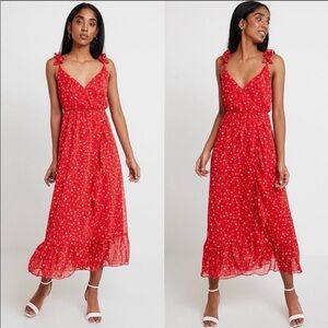 madewell silk clover button front dress in fresh strawberries Madewell Silk Clover Button-Front Dress in Fresh Strawberries Fruit Print